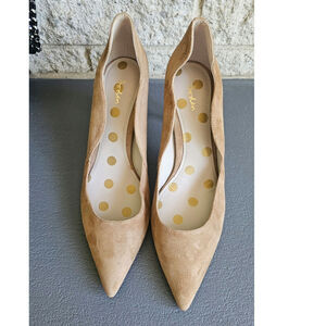 Boden Court Wave, Point toe,  4 in. Pumps, Heels, Beige, Leather, Sz 42 US Sz 10